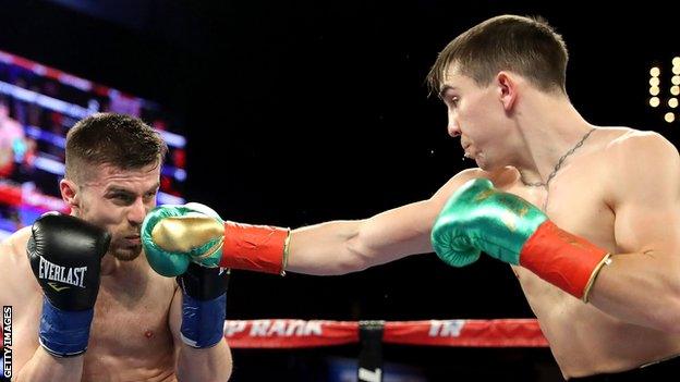 Michael Conlan, right, scored a second round stoppage against David Berna in his most recent fight