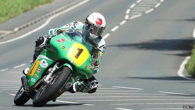 John McGuinness racing in the Classic TT