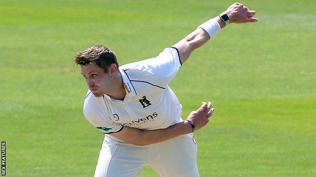 Warwickshire fast bowler Boyd Rankin took two Lancashire wickets