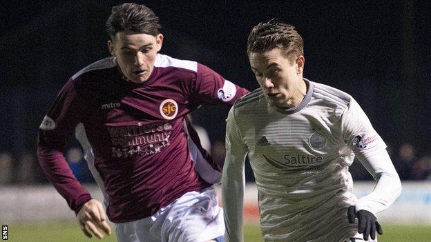 Scott Wright (right) in action for Aberdeen against Stenhousemuir