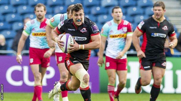 Edinburgh beat Harlequins at Murrayfield in the group stage