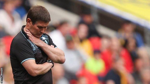 Mansfield Town boss Nigel Clough at Wembley