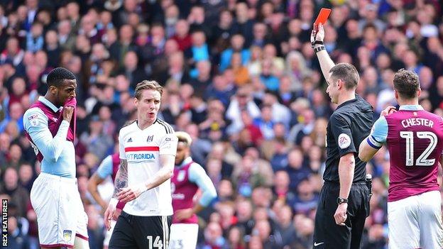 Jonathan Kodjia sent off