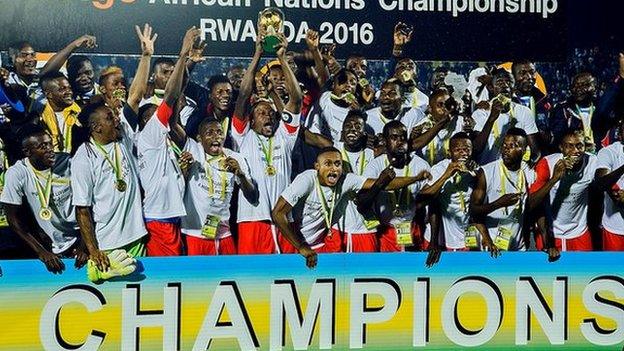 DR Congo winning the 2016 African Nations Championship