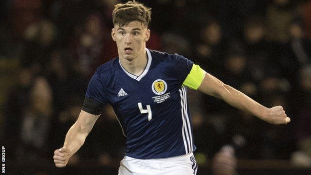 Kieran Tierney captained Scotland against the Netherlands at Pittodrie