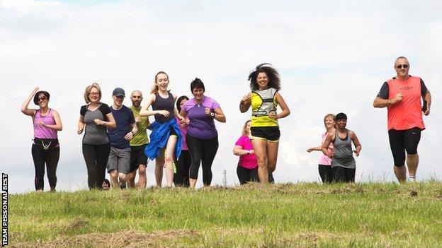 Runners take part in a Team Personal Best event