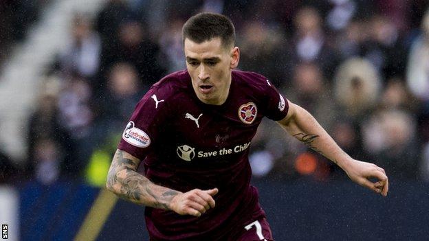 Hearts winger Jamie Walker