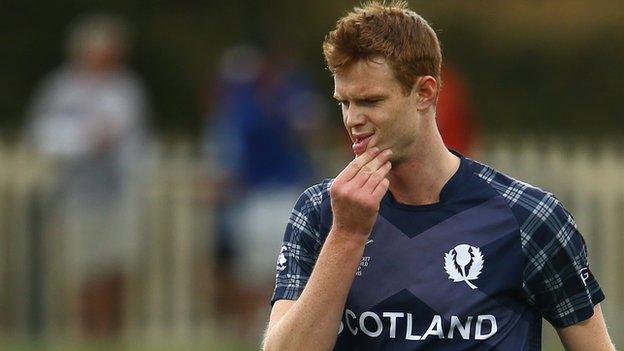 Scotland's Alasdair Evans took five wickets