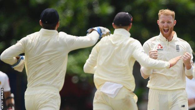 Ben Stokes celebrates a wicket