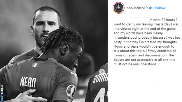 Leonardo Bonucci and Moise Kean