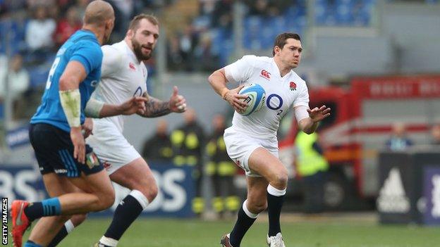 Alex Goode for England in the 2016 Six Nations