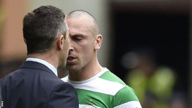 Rangers manager Pedro Caixinha and Celtic captain Scott Brown