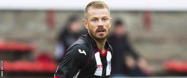 Andy Geggan scored twice for Dunfermline in the Fife derby