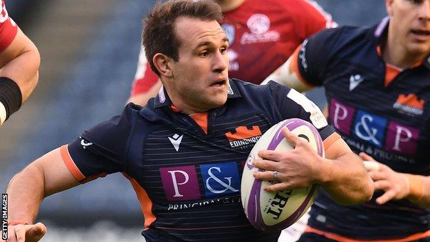 Scrum-half Nic Groom in action for Edinburgh