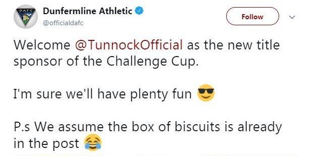 Dunfermline tweet