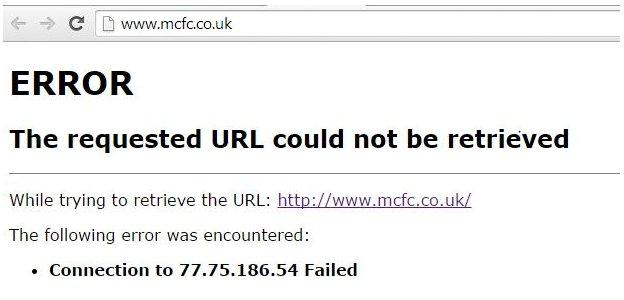 Manchester City's website was not available shortly after the Guardiola announcement