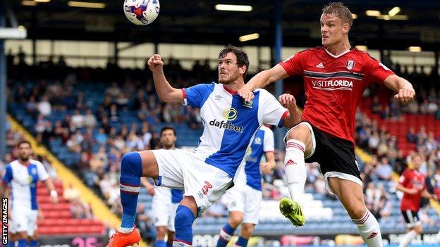 Gordon Greer (left) in action for Blackburn