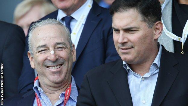 Swansea City owners Steve Kaplan, left and Jason Levien