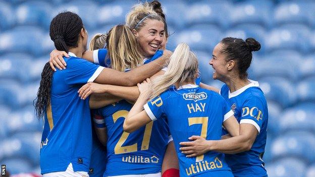 Rangers v Aberdeen at Ibrox in the SWPL