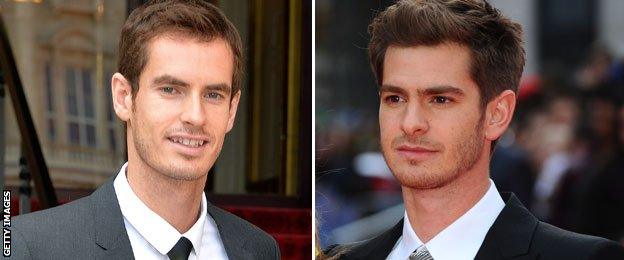 Andy Murray and Andrew Garfield