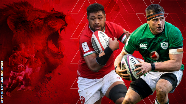 A graphic of a lion with pictures of Taulupe Faletau and CJ Stander