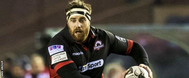 Simon Berghan in action for Edinburgh