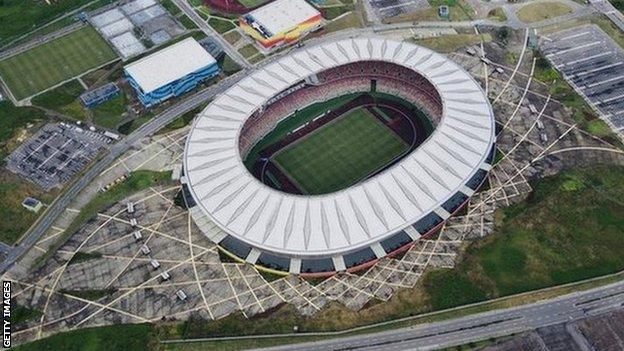 The Japoma sports complex on the outskirts of Douala in Cameroon