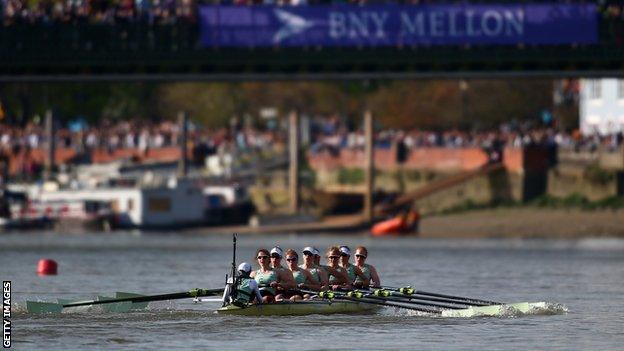 Cambridge crew on their way to victory