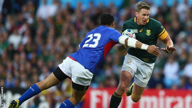 Jean de Villiers in action for South Africa