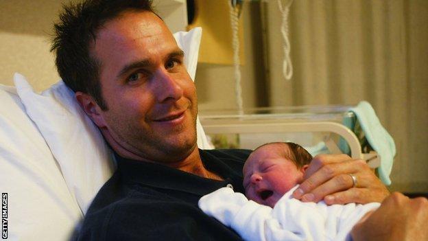 Michael Vaughan and daughter Talulla