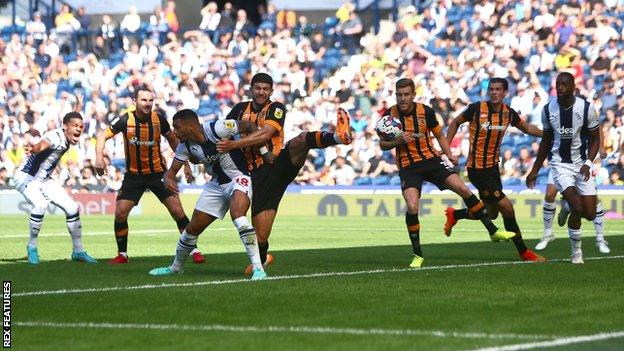 Action from West Brom v Hull