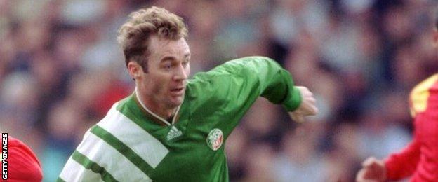 John Sheridan in action for the Republic of Ireland