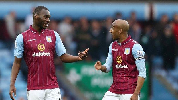 Christian Benteke and Fabian Delph