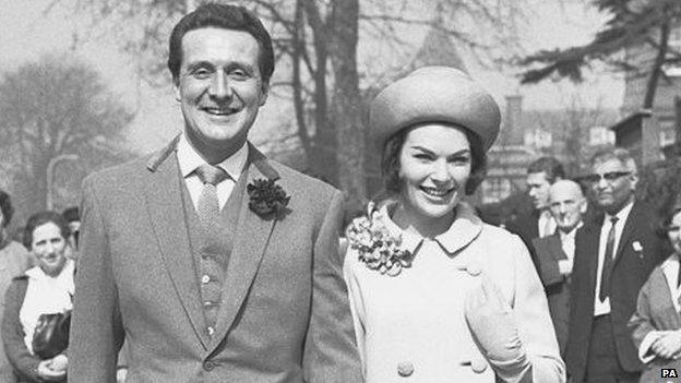 Macnee and wife Katherine Woodville