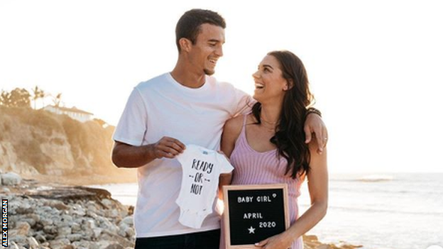 Morgan shared an image of her with husband Servando Carrasco in announcing she was pregnant