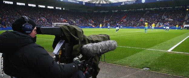 Cameraman at the King Power stadium