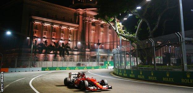 Sebastian Vettel at the Singapore GP