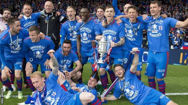 Inverness Caley Thistle, cup winners in 2015, visit local rivals Ross County