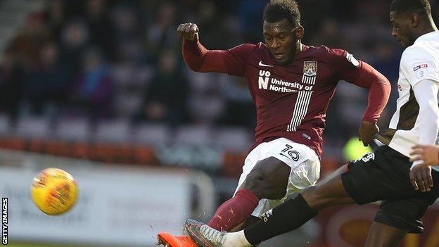 Northampton Town defender Aaron Pierre