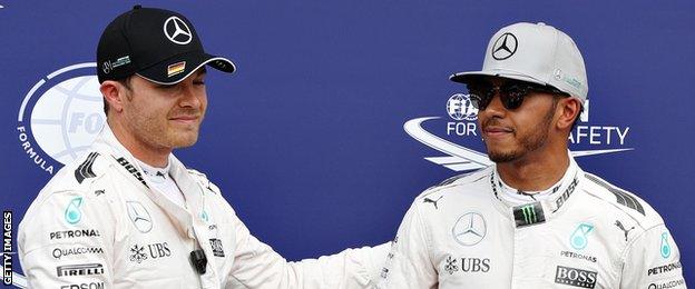 Nico Rosberg and Lewis Hamilton