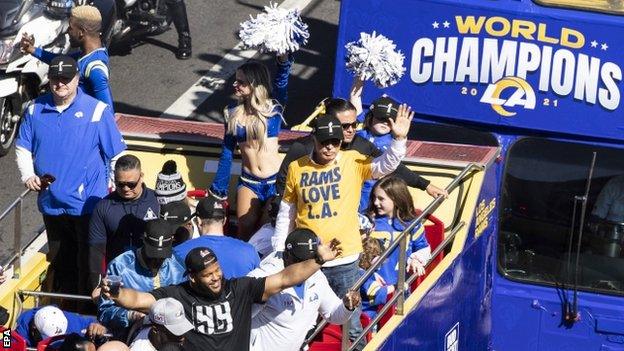 Team owner Stan Kroenke during the Los Angeles' Rams trophy parade