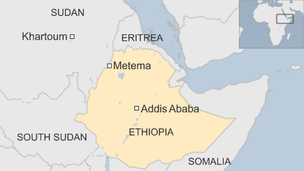 Map of Ethiopia