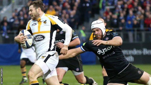 Elliot Daly scores for Wasps