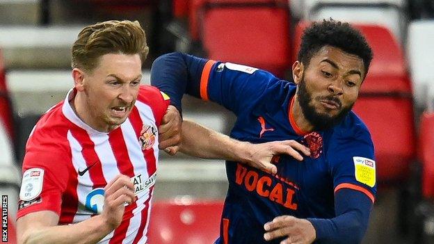 Grant Ward (right) played 94 minutes of Blackpool's 1-0 win against Sunderland