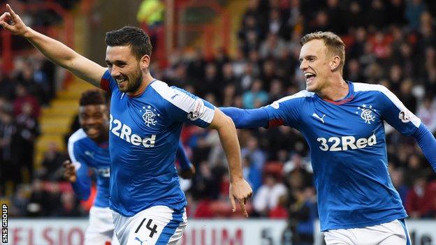 Dean Shiels (right) will be reunited with former Rangers team-mate Nicky Clark at East End Park