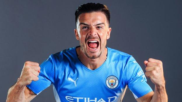 Jack Grealish in a Manchester City shirt