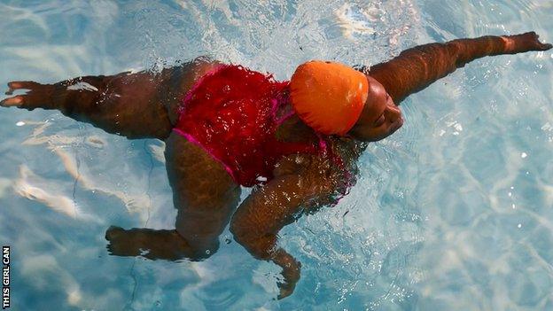 Glynis Evans at her local swimming club