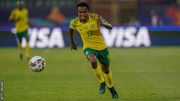 South Africa striker Percy Tau