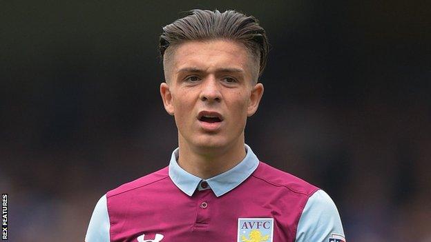 Aston Villa winger Jack Grealish