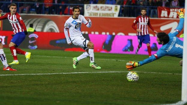 Antoine Griezmann scores for Atletico Madrid